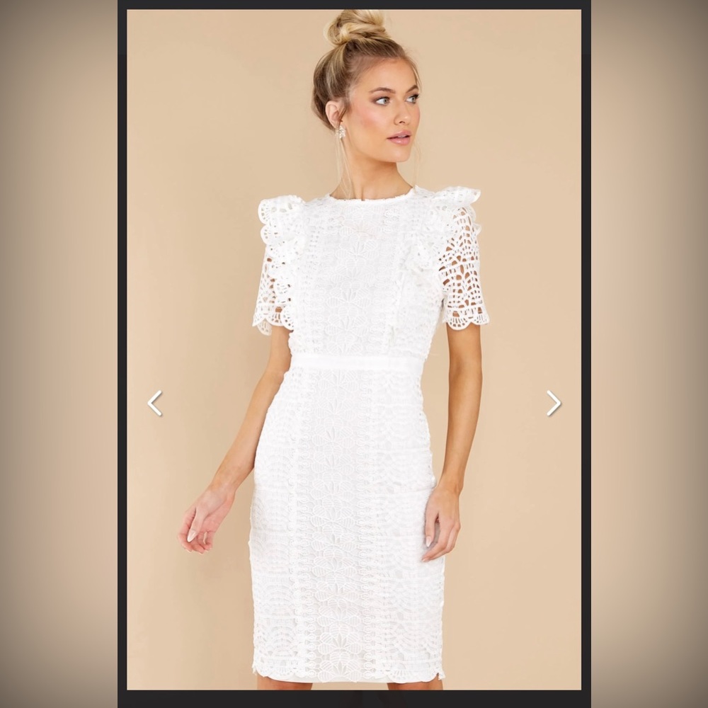 NWOT Red Dress Boutique | Timeless Combinations White Eyelet Dress Size XS